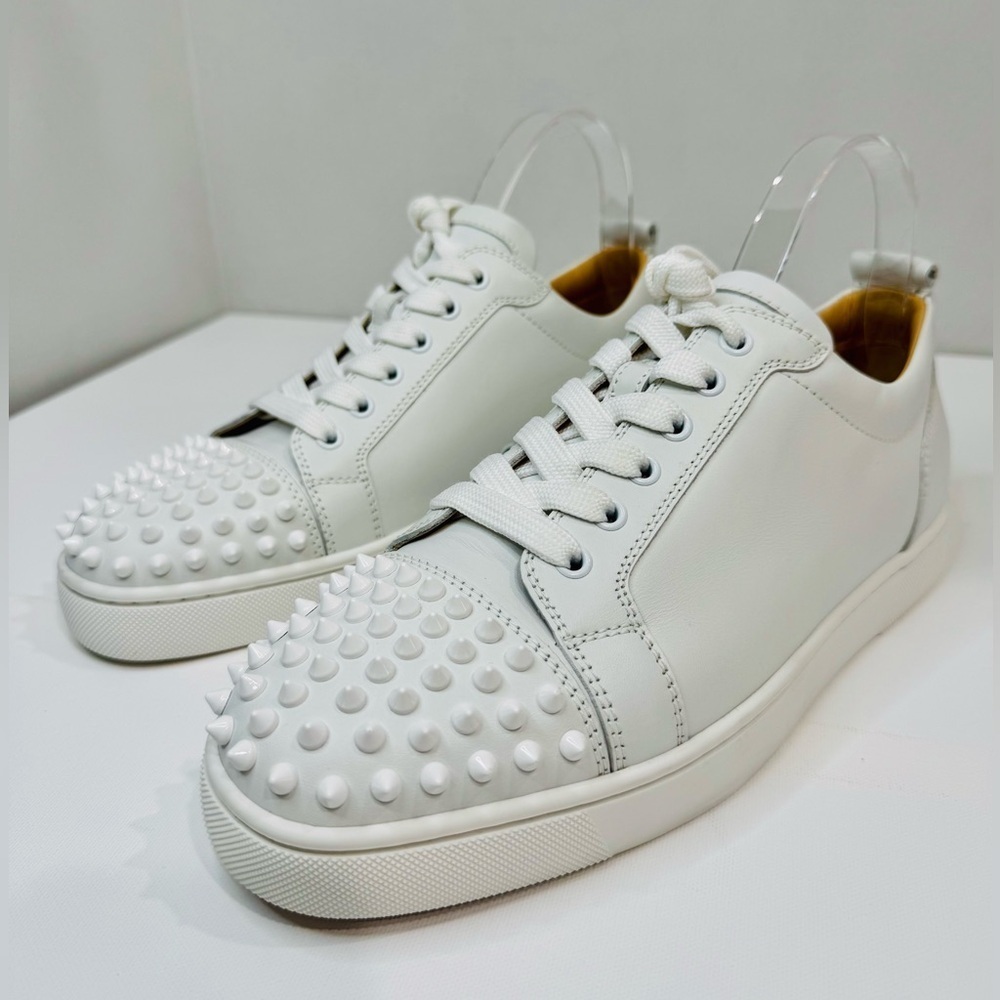 Christian Louboutin Louis Junior Spikes Leather Sneakers Size EU-42 Men’s Size 9 - Picture 5 of 15